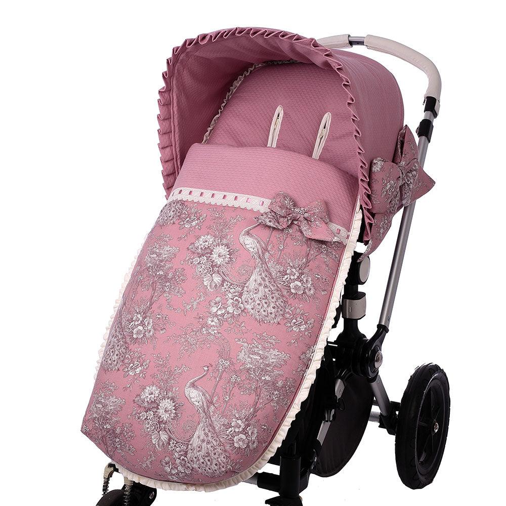 Saco Silla Invierno Paseo Bebé a Medida Toile Pavo Real Bebiti by Nanetes - Nanetes #